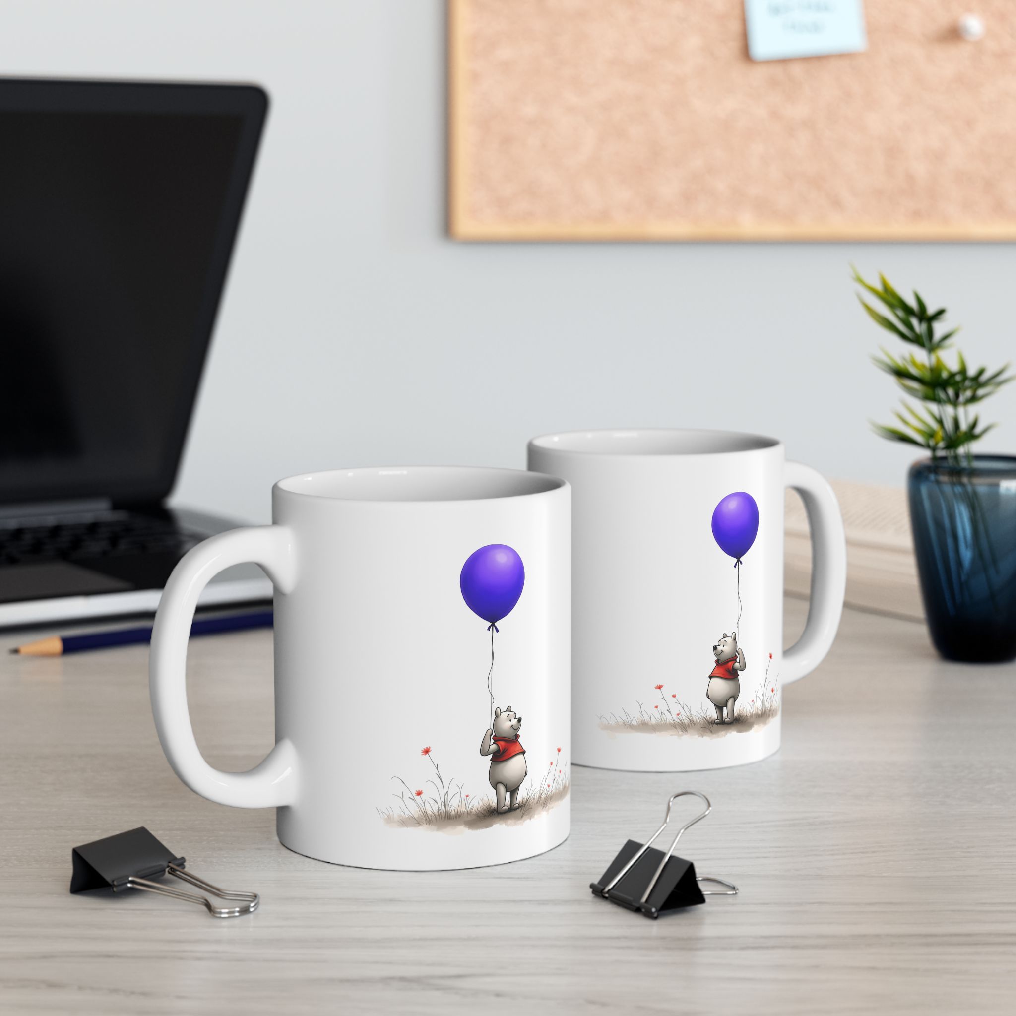 White Ceramic Mug – Winnie the Pooh Colorful Mug 11 or 15oz