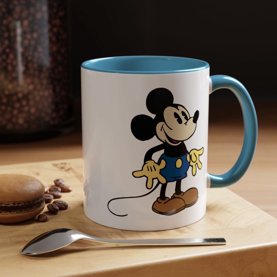Vintage Disney Mickey Mouse Accent Coffee Mug, 11 or 15oz