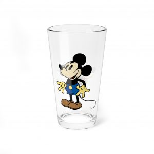 16oz Glass Cup | Classic Disney Mickey Mouse Art on High Quality Clear Glass Cup