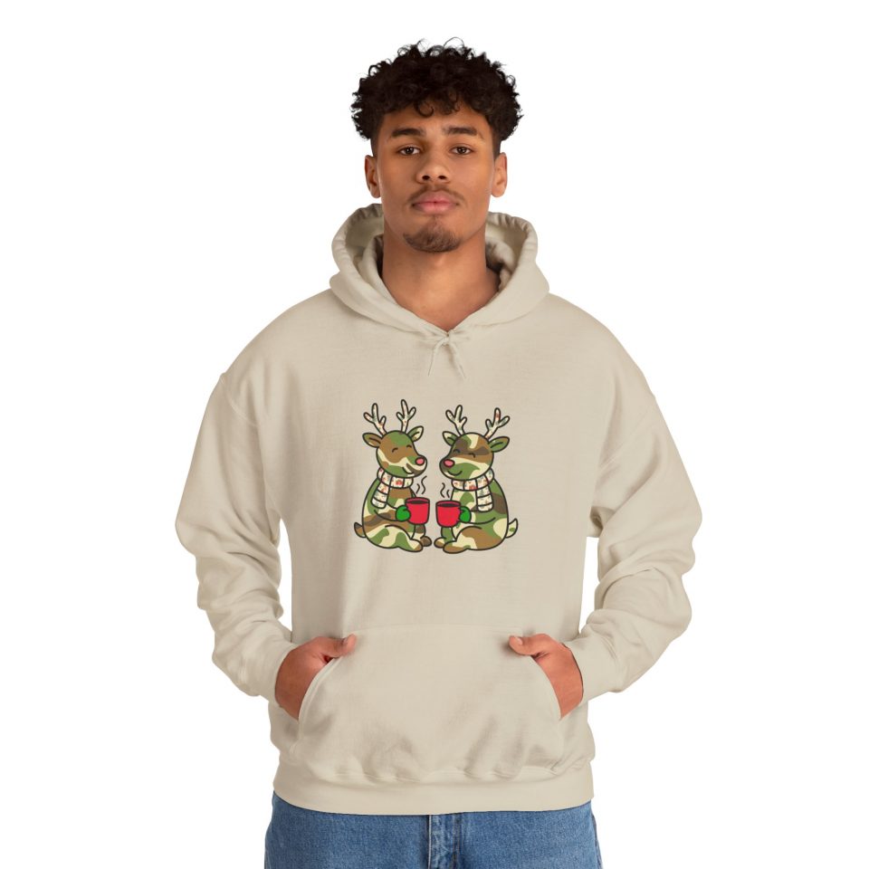 Holiday Camouflage Reindeer Unisex Hoodie