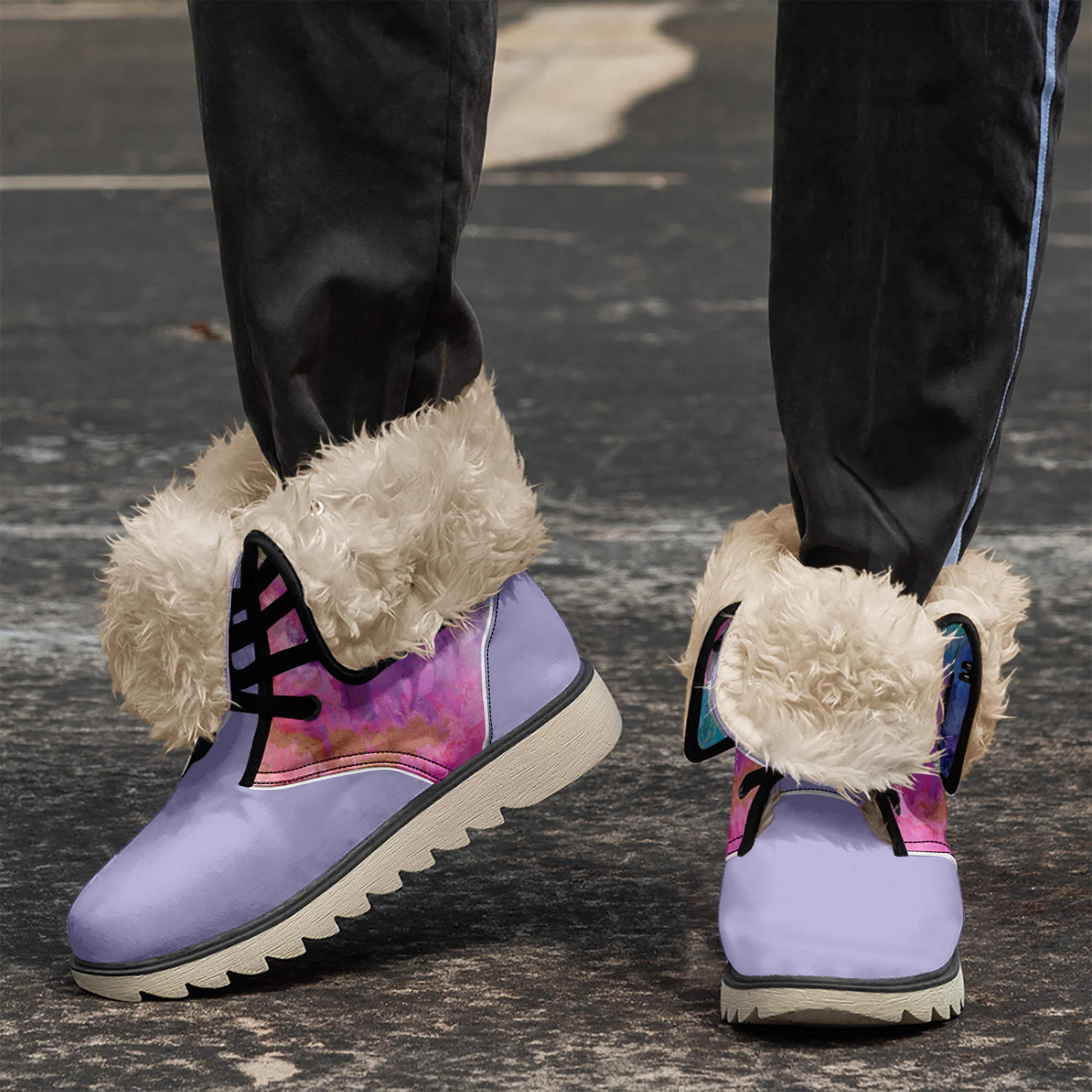 Trendy Cotton-pad Fur Lining Boots | Artist Designed Exclusive